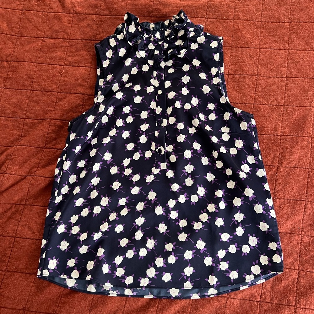J crew ruffle collar dress shirt size small